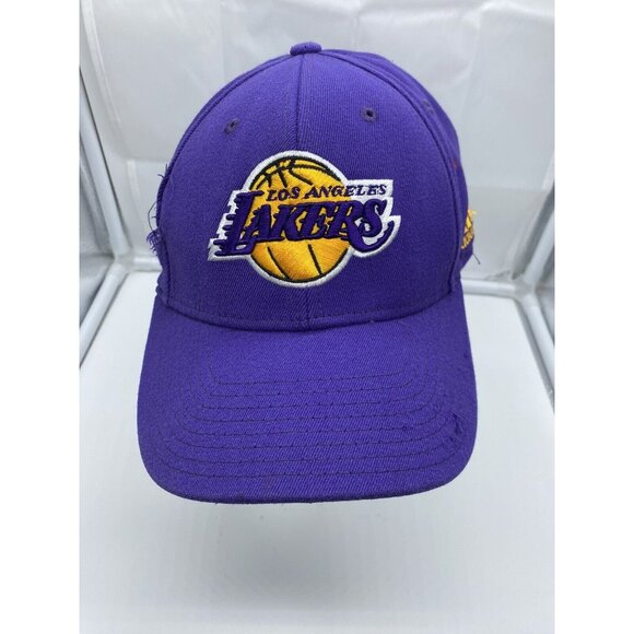 Los Angeles Lakers Purple Baseball Hat Cap NBA OSFM Flex Fit Stretch - Picture 1 of 9